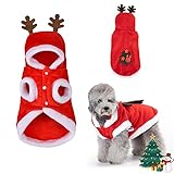 perros navidad fotos 🎄【MEJOR REGALO DE NAVIDAD】 - Perfecto para el uso diario, las fiestas, las vacaciones de Navidad o las sesiones de fotos, estos suaves trajes de Navidad son imprescindibles en el armario de cualquier mascota. Regalo perfecto para Navidad o Año Nuevo para sus mascotas, puede disfrutar de las festividades navideñas con sus mascotas juntas.