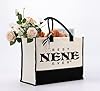 Canvas Bag for Nene, Best Nene Ever, Cotton Canvas Tote Bag, Mother's Day Gift for Nene, Nene Birthday Gift, Womens Weekend Bag, Reusable Grocery Bags for Picnic Shopping Holiday Camping, White, M #2