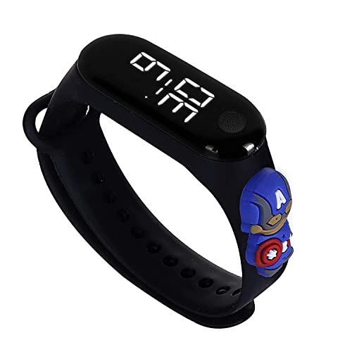 Image of Digital Dial Waterproof Stylish and Fashionable Wrist Smart Watch LED Band for Kids, Rakhi, Colorful Cartoon Character Super Hero for Boys & Girls