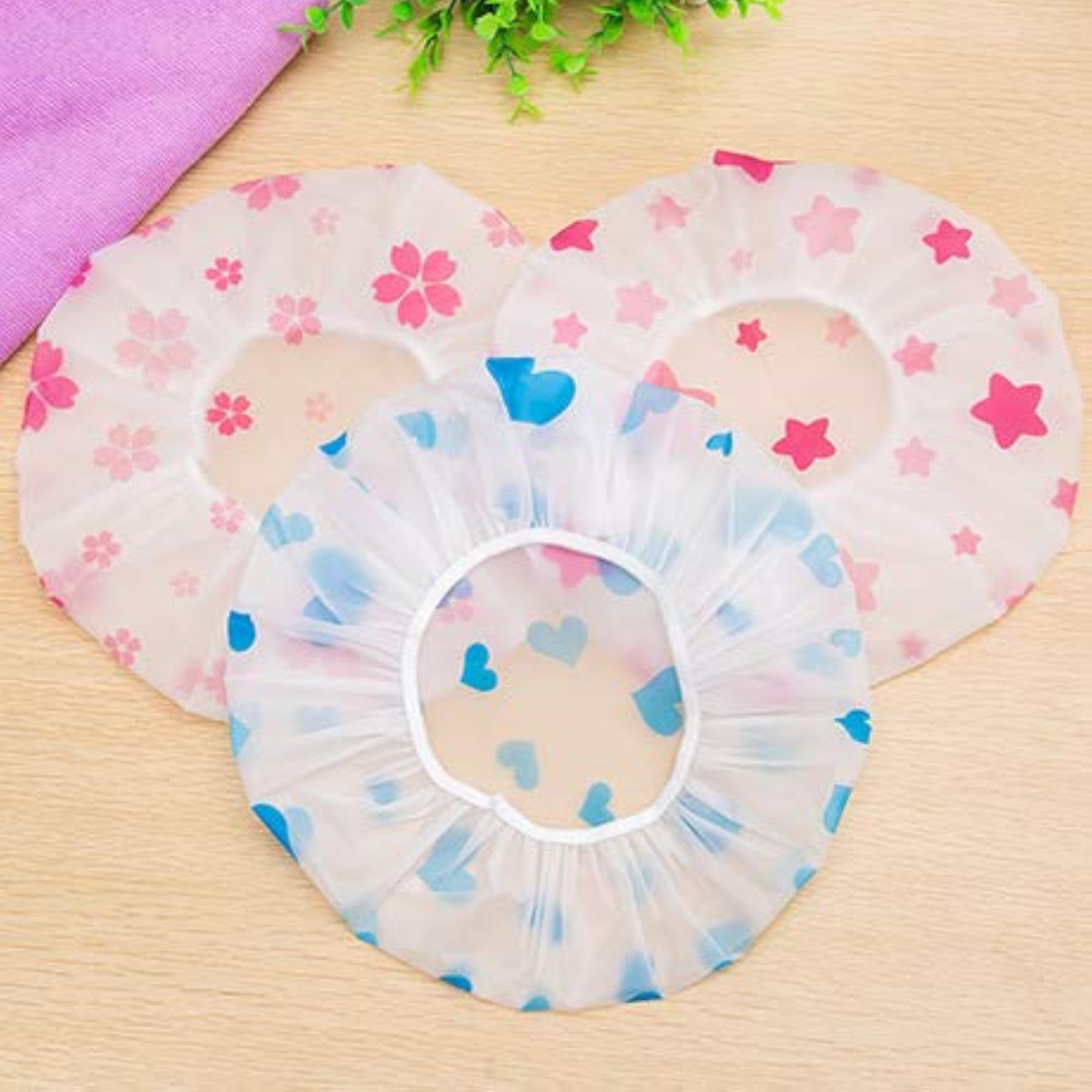 Bathroom Adjustable Head Cover Plastic Shower Caps for Girls and Men
