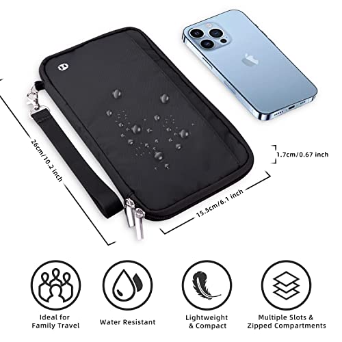 Walnew Family Passport Holder & Travel Wallet, Rfid Blocking Family Passport Wallet Travel Document Organize Zipper Case For Women Men #TOP1