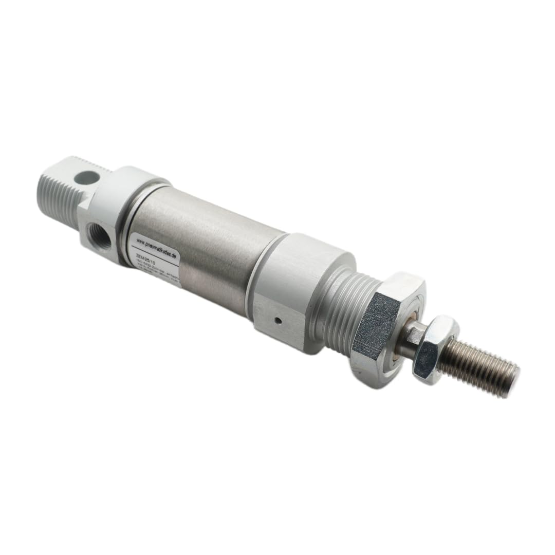Fittingstore - Kleinzylinder ISO 6432 / CETOP RP 52 P, einfachwirkend Pneumatik Druckluftzylinder (Kolben Ø: 20 mm // Hub: 50 mm)