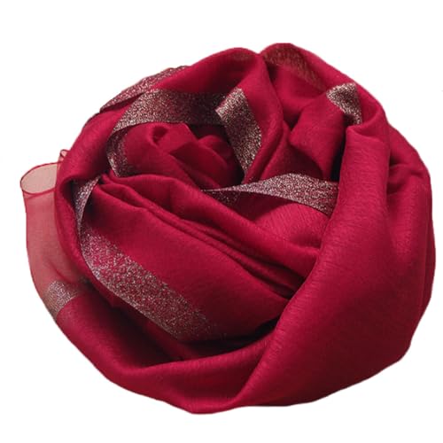 HURESON Lightweight Silk Scarf Elegant Soft Shawls and Wraps for Evening Dresses glitter Scarves for Women for All Seasons