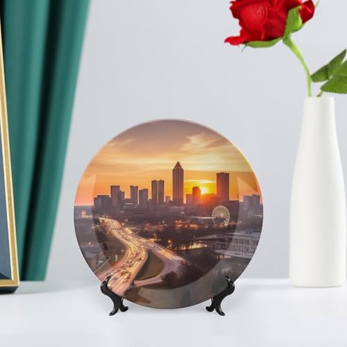 Plato decorativo de porcelana fina estilo chino 7 pulgadas miniatura 6
