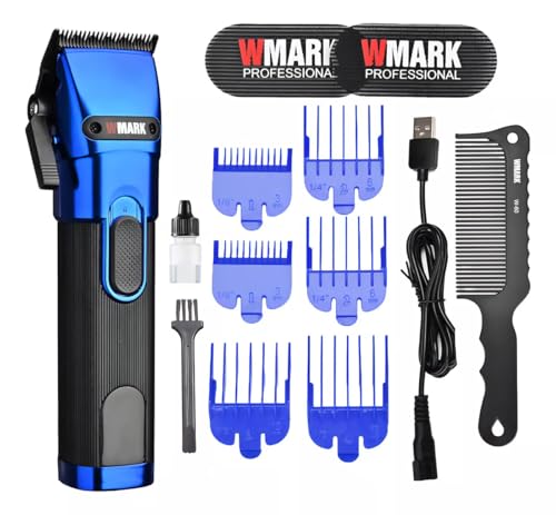 Maquina De Cortar Cabelo Profissional Wmark Ng 121 Display Cor Azul 110v/220v