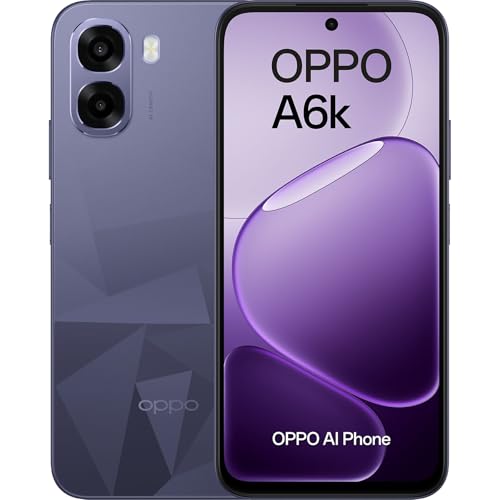 OPPO A6k 4G téléphone portable 256GB Dual SIM Crystal Black mobile performant