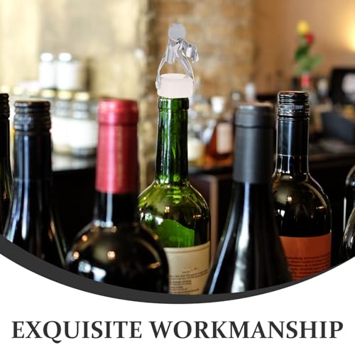 Bouchons pour bouteilles de vin Cabilock conservation en acier blanc - 4