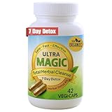 Magic Detox 7 Day Cleanse - Full Body Detox for Toxin Rid, Gut, Kidney & Liver Cleanse - Natural Herbal Detoxify and Cleanser - Non-GMO, Lab Tested, Made in USA - 42 Veg Capsules
