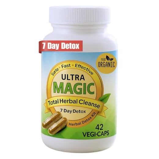 Magic Detox 7 Day Cleanse - Full Body Detox for Toxin Rid, Gut, Kidney & Liver Cleanse - Natural Herbal Detoxify and Cleanser - Non-GMO, Lab Tested, Made in USA - 42 Veg Capsules