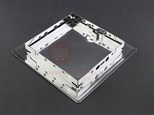 Armar Trading LTD Hochwertige Metall-Wandtür, Revisionstür, Klappe, Zugang zu eingebauten Inspektions- und Service-Elementen, Weiß, Silber