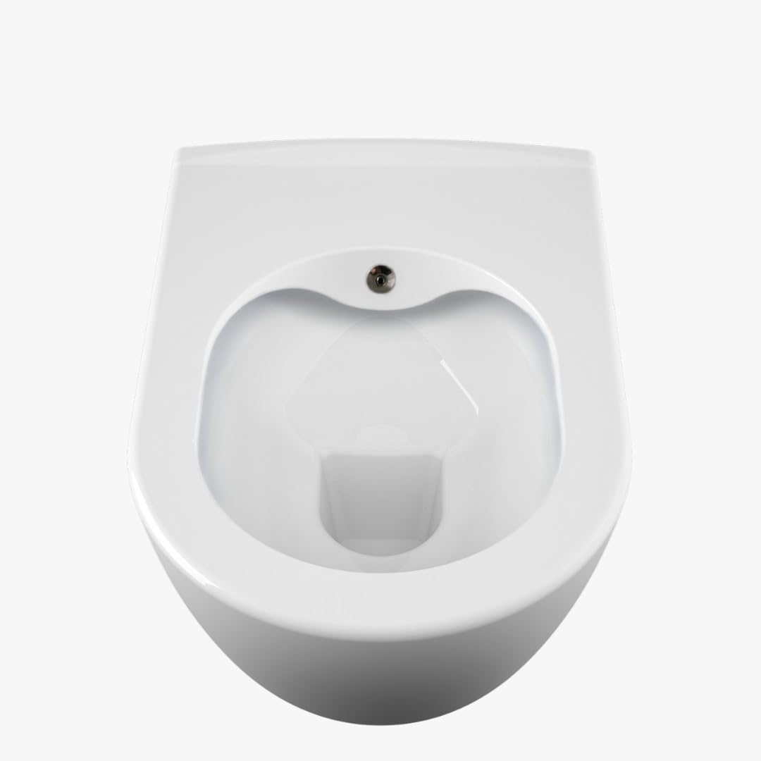 VIBA Sua Hänge Dusch WC SPÜLRANDLOS Taharet Bidet Taharat | Weiss | Intimdusche inkl. Slim Soft-Close Deckel