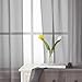 Lecloud Charcoal Grey Sheer Curtains 84 Inches Long 2 Panels, Voile Airy Light Filtering Curtains for Living Room Bedroom, Dual Rod Pocket Sheer Window Treatments Drapes, Each Panel 40
