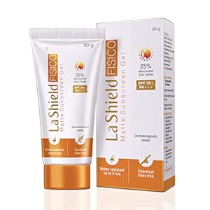La Shield Fisico SPF 50+ & PA+++ Mineral Based Sunscreen Gel | Lightweight | Transparent | Water Resistant, 50 Grams