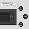 Cookology CBM20LBK Built-in Integrated Microwave Oven in Black - 20 Litre Capacity - 25.5cm Turntable - 800W Power - 5 Power Levels - 8 Auto Cooking Programs - Defrost Function - Child Lock