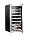 Produktbild Kalamera Weinkühlschrank, 28 Flaschen 86 Liter, Touch-Bedienfeld, Edelstahl Glastür, 5-18°C Kühlzone, Abnehmbar Holzauflagen, KRC-86FCSS-W