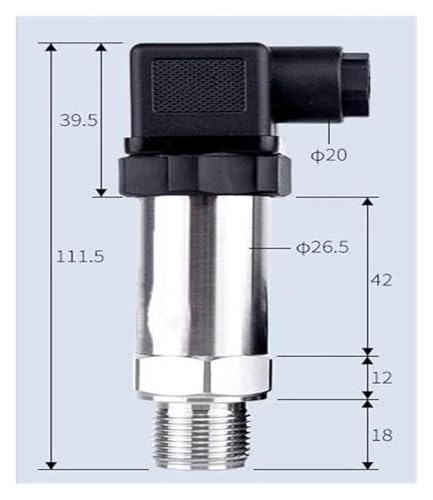 Sensor transmisor de presión de vacío analógico 4-20 mA de alta estabilidad 1.6Mpa 3