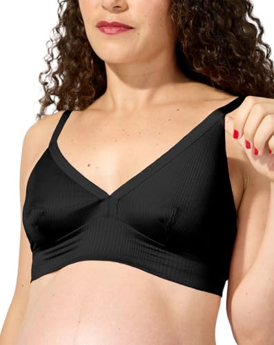 The Effortless Bra for Pregnancy, Postpartum & Nursing, Soft, Seamless, Stretchy & Wireless Pull-Down Maternity Bra