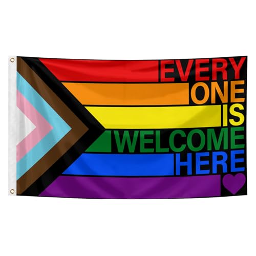 SSODREL Rainbow Pride Flag Gay Pride Flag Rainbow Flags with Two Brass Grommets Outdoor 3x5 Foot Waterproof Banner