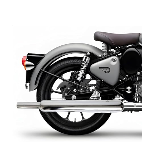 Image of Long Punjab Silencer Free Flow For Loud Sound For Royal Enfield Classic 350-500cc, Bullet Standard 350-500cc, Thunderbird 350-500cc Electra. (BS3-BS4, Chrome)