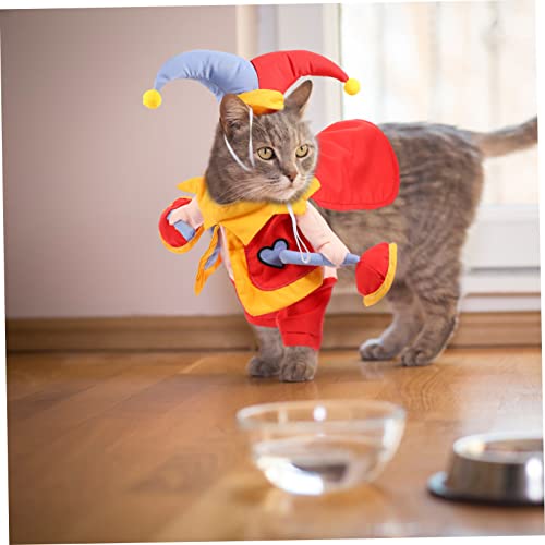Disfraz para perro con gorro decorativo rojo talla S miniatura 7