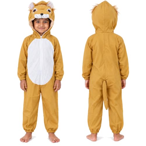 Image of Animal Costume for Kids | Plush Fancy Dress Costume for Boys & Girls |School Fancy Dress, Annual Day, Jungle Theme, Role Play, Halloween & Birthday Party