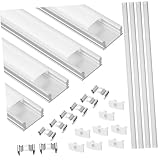 MAGICLULU 24 Sätze LED Aluminium Profil U Profil LED Kanal Abdeckung Aluminiumgehäuse...