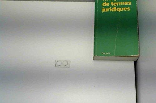 Lexique de termes juridiques [French] 2247005853 Book Cover