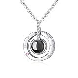 ♥MATERIAL & GRÖßE♥ 100% 925 Sterling Silber,Es ist nickelfrei, bleifrei,cadmiumfrei, antiallergisch, sogar für empfindliche Haut geeignet,Größe: Anhänger 0,51 Zoll*0,66 Zoll; Kettenlänge: 45cm