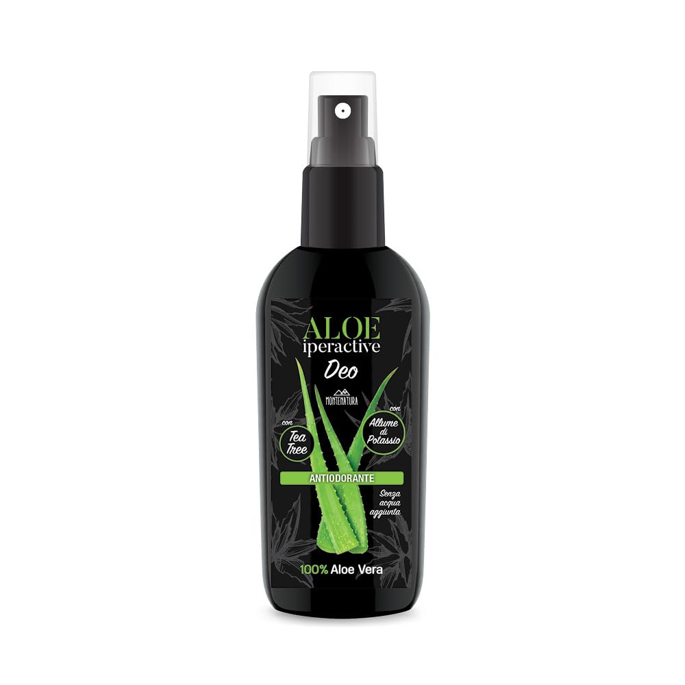 MONTENATURA® Aloe iperActive DEO | Antiodorante Deodorante spray con 100% Aloe Vera iperfermentato | 100 ml