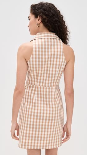 Image of Cinq a Sept Women's Gingham Denim Sleeveless McKenna Dress