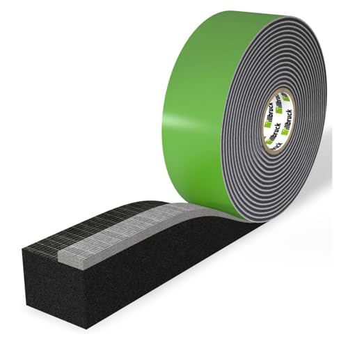 illbruck TP652 Premium Trioplex Kompriband Fensterband Quellband BG1 58mm - 88mm Luftdicht Schlagregendicht Wärmedämmend (58XS (4-9mm) 9 Meter), Anthrazit