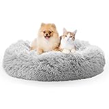 OYANTEN Cat Beds for Indoor Cats with Removable Cover, Fluffy Self-Warming Calming Donut Pet Bed for...