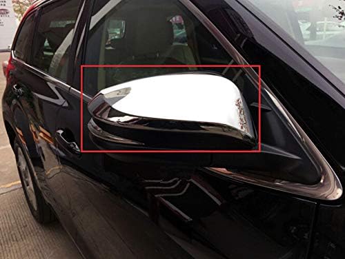 Miniatura 4 de HOTRIMWORLD - Marco de espejo retrovisor de ABS cromado, 2 piezas para Toyota Fortuner 2016-2018