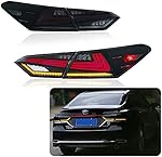 inginuity time LED Tail Lights For Toyota Camry 2018 2019 2020 2021 2022 Smoked Rear Lamps Animation DRL Brake Turn Signal Assembly Smoked Lens