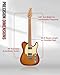 AKLOT Modern TL Electric Guitar – Dual Humbucker with Coil Split, Roasted Maple Neck & Flame Maple Top, Locking Tuners, Beginner & Intermediate Guitar, Inferno Burst
