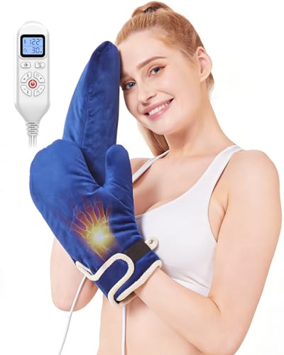 Heated Gloves for Hand Pain Relief, 2 Pack Electric Wrist/Fingers/Whole Hand Heating Pad, 86-158℉ & Auto Shut Off Heated Mittens, Ideal for Arthritis Pain Relief & Carpal Tunnel Relief