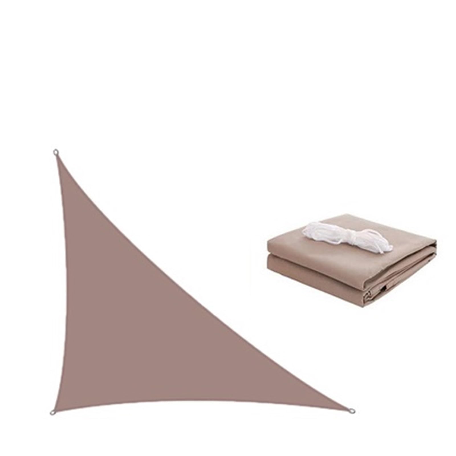 Voile d'ombrage triangulaire imperméable kaki 5x5x7.1m pour jardin