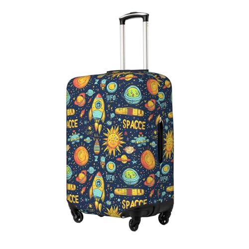 Luggage Cover - Cartoon Space Print Travel Suitcase Covers For Luggage, High Elasticity Suit Case Cover Protector Fits 18-32 Inch 5