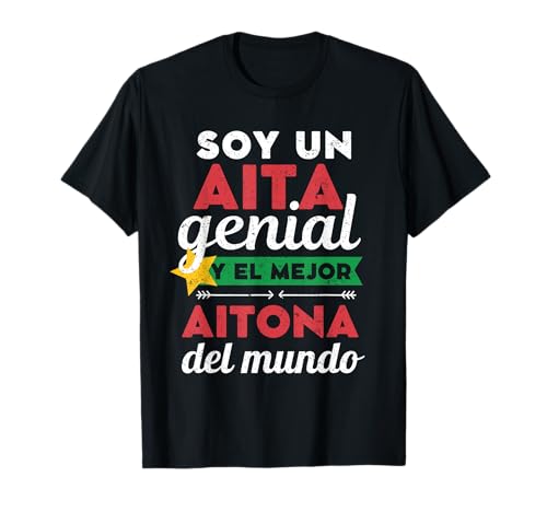 Super Aita Regalo Dia del Aita Mejor Padre Aitona Abuelo Camiseta