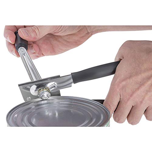 Hubert® Manual Can Opener Stainless Steel Easy Crank-Style - 8 1/4"L X 2 1/4"W X 4 3/10"H #TOP5