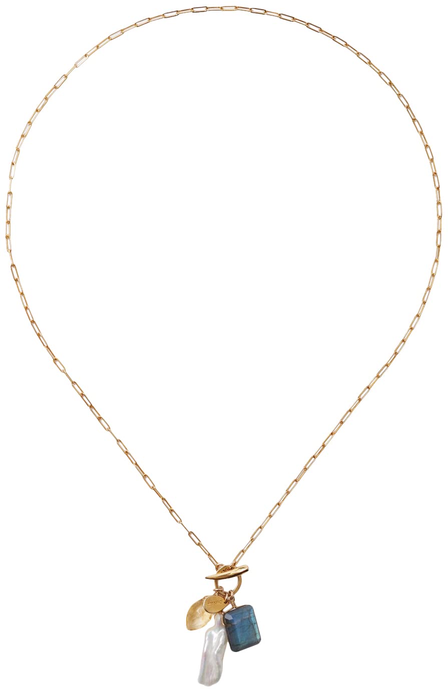 Chan LuuGold Plated Labradorite Mix Voyage Necklace