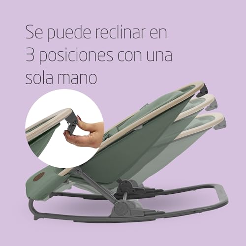 Miniatura 4 de Maxi-Cosi Kori Hamaca Bebé 2 en 1 con arco de juegos, 0-2 años, máx.15 kg, balamcin bebe, 3 posiciones de reclinación una sola mano, ligera y compacta, arnés Easy-in, Eco Care, Beyond Green