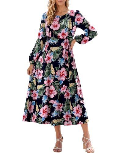 Image of Zeagoo Fall Dresses for Women Long Sleeve Midi