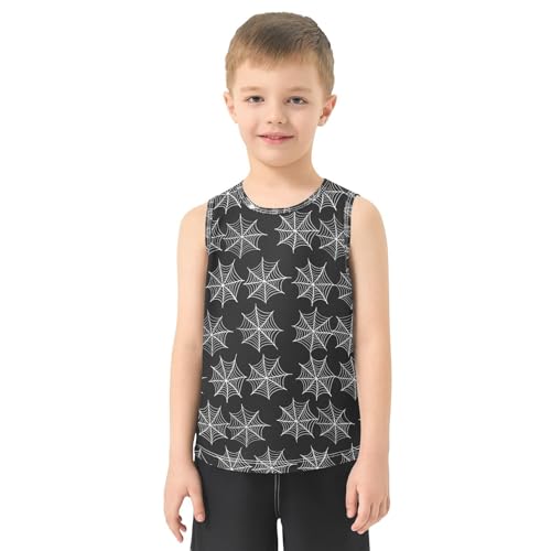 Spiderweb Black Boys Tank Tops Toddler Sleeveless Tank Top Undershirts for Sports,3T2