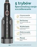 Elektryczna szczoteczka do zębów dla dorosłych i dzieci – elektryczna szczoteczka do zębów z 8 głowicami i 5 trybami. 90 dni pracy baterii, 2 minuty Smart timer, etui podróżne