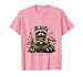 Cute Face Feral Heart Raccoon Graphic Design T-Shirt, Men, Pink, Large