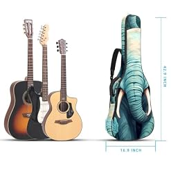 JRHEJTFZ Housse pour guitare acoustique de 1,9 cm d’épaisseur – Imperméable – Durable et élégant – Motif éléphant bleu aquarelle, Multicolore., 42.9×16.9×4.7 in, Motif imprimé tendance - Les Beatles, Paul McCartney, John Lennon, RIngo Starr, George Harrison JRHEJTFZ Housse pour guitare acoustique de 1,9 cm d'épaisseur - Imperméable - Durable et élégant - Motif éléphant bleu aquarelle, Multicolore., 42.9x16.9x4.7 in, Motif imprimé tendance – Image 5