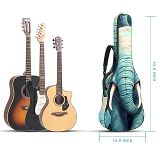 JRHEJTFZ Housse pour guitare acoustique de 1,9 cm d’épaisseur – Imperméable – Durable et élégant – Motif éléphant bleu aquarelle, Multicolore., 42.9×16.9×4.7 in, Motif imprimé tendance - Les Beatles, Paul McCartney, John Lennon, RIngo Starr, George Harrison JRHEJTFZ Housse pour guitare acoustique de 1,9 cm d'épaisseur - Imperméable - Durable et élégant - Motif éléphant bleu aquarelle, Multicolore., 42.9x16.9x4.7 in, Motif imprimé tendance – Image 5