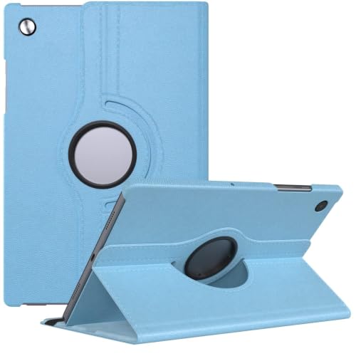 Image of M Cart Samsung Tab A8 10.5 Inch Flip Cover Leather Finish 360 Degree Rotate Flip Cover Shockproof Style Back Cover Case for Samsung Galaxy Tab A8 10.5 Inch (SM-X200 /SM-X205) (Sea Blue)