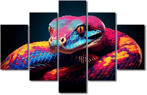 Tableau peinture de serpent pour decorer un grand mur vide de salon ou chambre